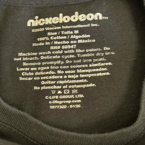 Nickelodeon M Tall short sleeve t-shirt black cartoon characters Arnold casual - Picture 4 of 7